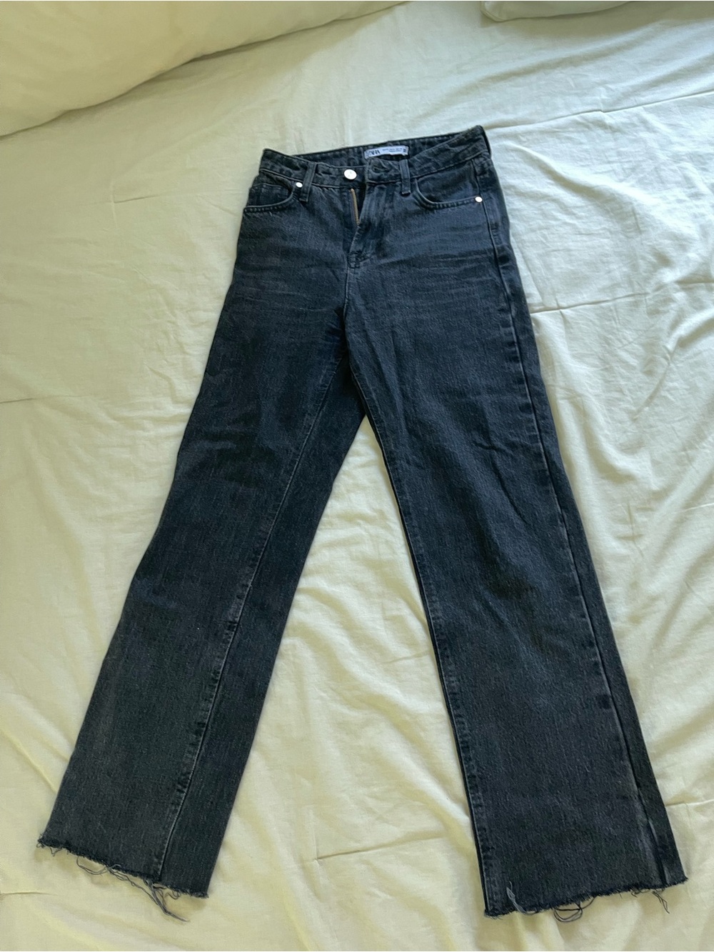 Zara Black Wide-Leg Jeans